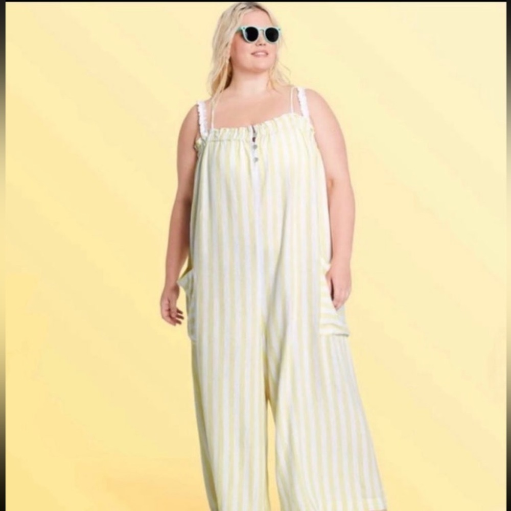 NWT Women's Plus Size Stripe Jumpsuit Stoney Clover Lane x Target Romper 1x & 2x